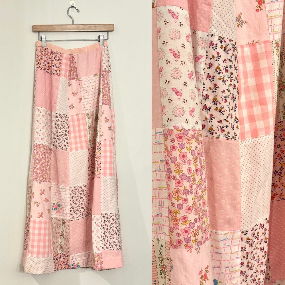 *sold* 70s Quilted Maxi Skirt